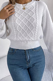 Cable knit ribbed sweater