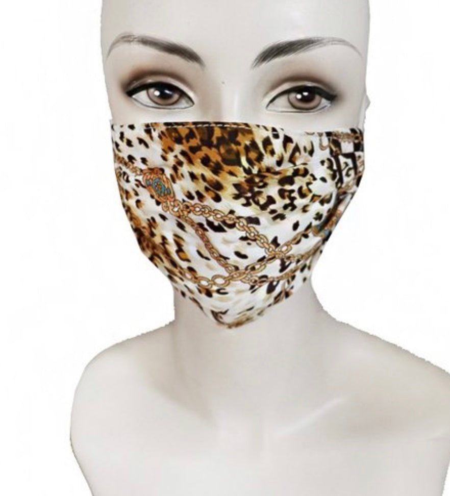 Masks (chain link with animal print)