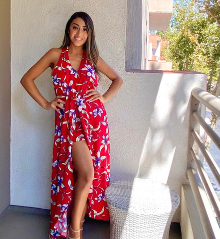 Royal Dream Floral Romper