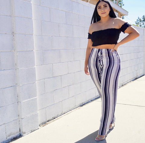 Vanna (Stripe palazzo pants)